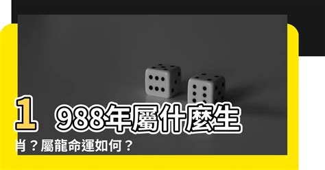 1988 屬什麼|生肖查詢：1988年屬什麼生肖？